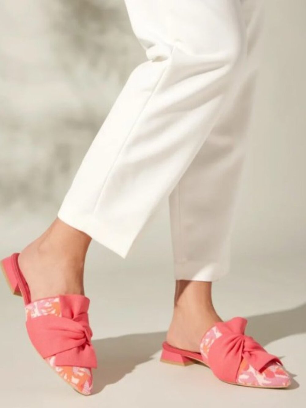 NEW Vivaia Pointed-Toe Knot Sandals (Yaffa Pro) in Coral Tropical 9.5 (41) - Picture 3 of 7
